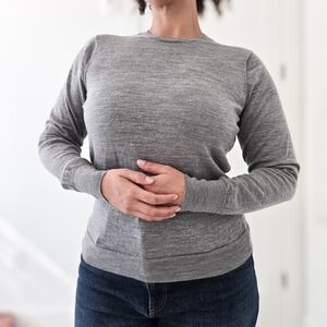 Muji - Wool Crew Neck Sweater - Gray